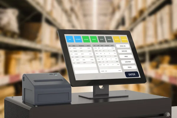 Point of sale system for store management — Stock Photo, Image