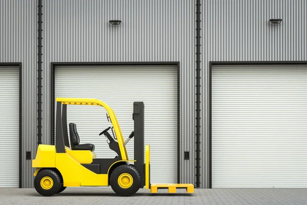 Forklift truck in warehouse — Stock Photo, Image