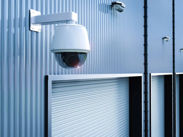 Security camera in warehouse — Stock Photo, Image