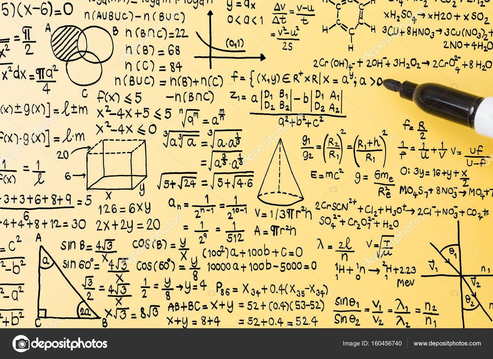 Math formula on yellow background Stock Photo by ©phonlamai 160456740