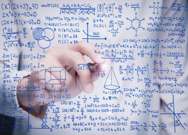 hand writing math formula clipart