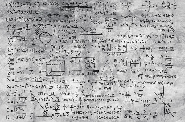 Matematikai képlet a szürke háttér — Stock Fotó