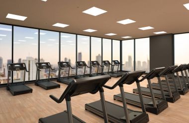 fitness salonunda koşu bandı