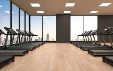 fitness salonunda koşu bandı
