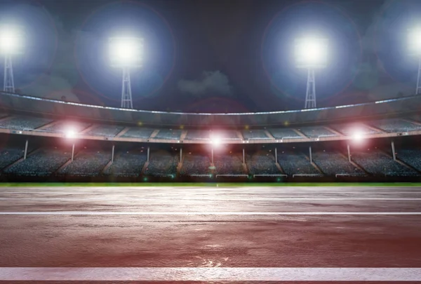 Laufstrecke mit Stadion — Stockfoto