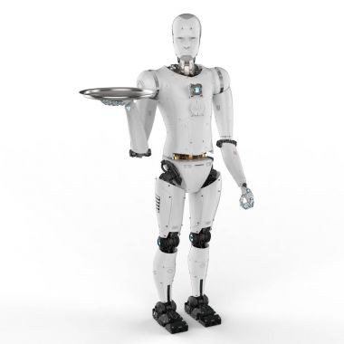 hizmet tepsi tutarak robot