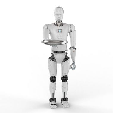 hizmet tepsi tutarak robot