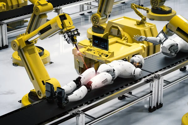 Línea de montaje robot — Foto de Stock