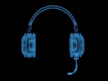 x-ışını kulaklık ya da kulaklık mikrofon ile