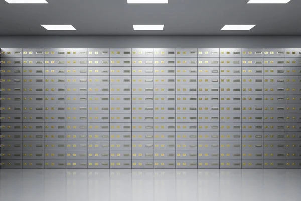 Safe deposit boxes inside bank vault — Stock Photo, Image