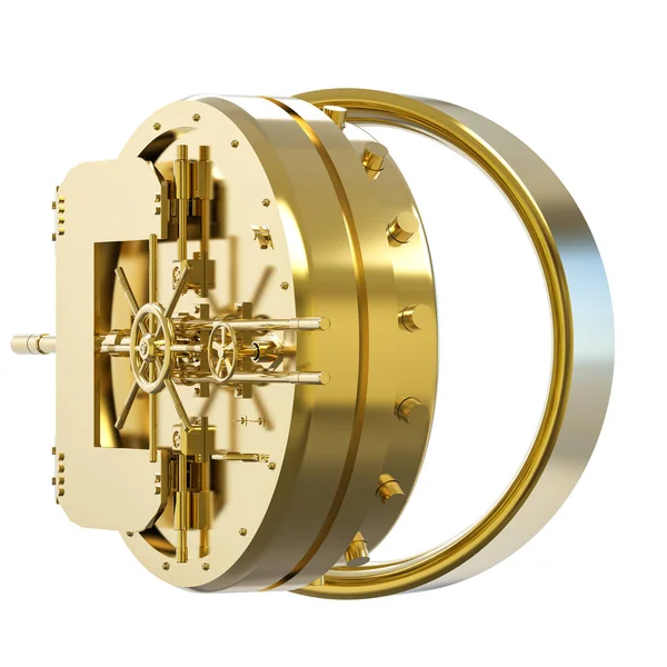 Golden bank vault — Stock Photo, Image