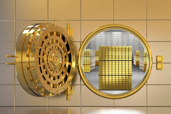Bank vault opened — Stock Photo, Image