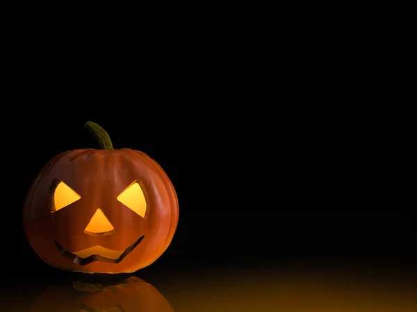 Halloween pumpkin in dark — Stock Photo, Image