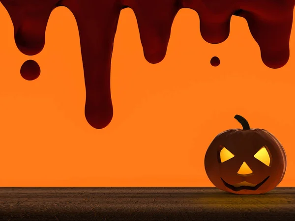 Bloody halloween pumpkin — Stock Photo, Image