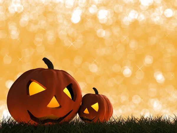 Two halloween pumpkins — Stock Photo, Image