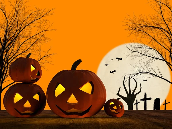 Cadılar Bayramı Balkabağı ve zombi el yükselen 