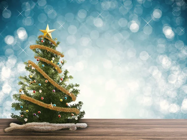 Albero di Natale con ornamenti — Foto Stock