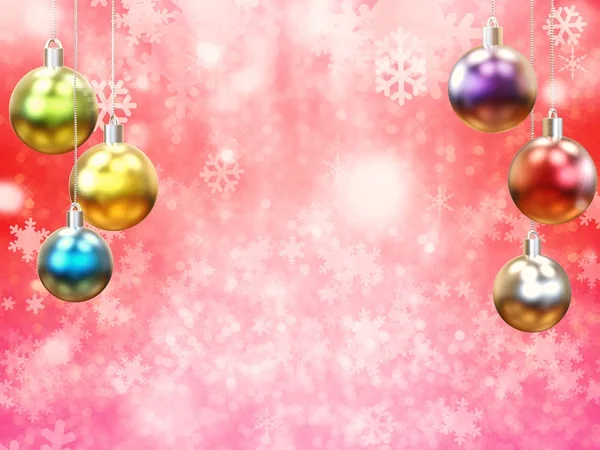 Glänzende Weihnachtskugeln — Stockfoto