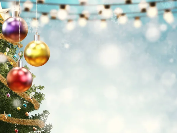 Glänzende Weihnachtskugeln — Stockfoto