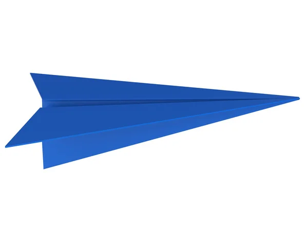 Синій паперовий літак — стокове фото