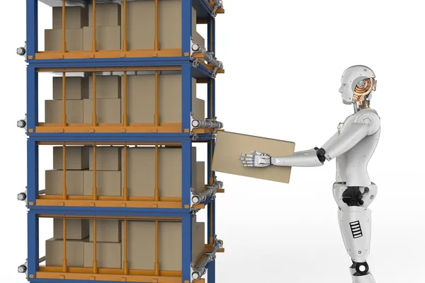 Robotok hordoz dobozok — Stock Fotó