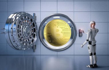 bitcoin ve banka tonoz ile çalışan robot