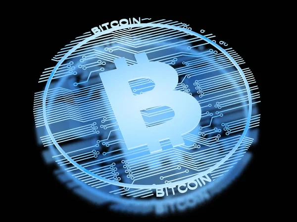 siyah izole bitcoin x-ışını