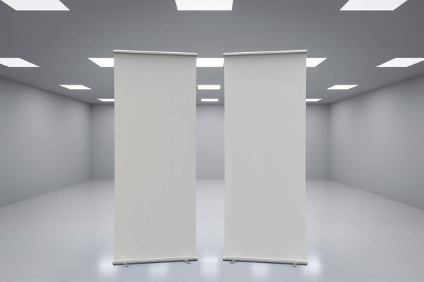 empty roll up banner