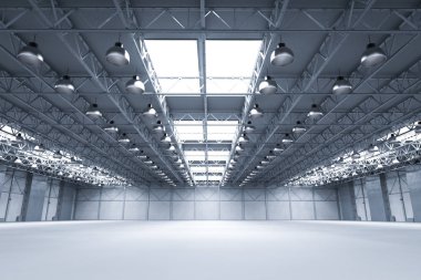 lambalar ile boş fabrika