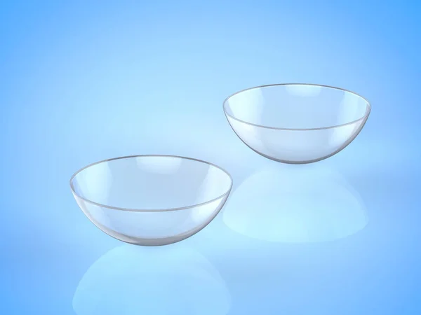 Two pieces of contact lens — Stock Photo, Image