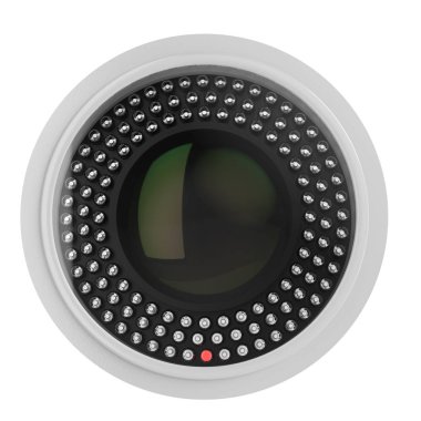 Güvenlik kamera üzerinde beyaz izole