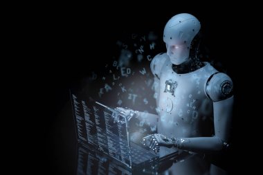 Robot cam dizüstü bilgisayar ile