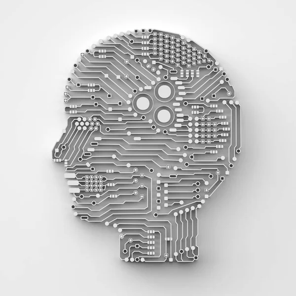 Gehirn mit künstlicher Intelligenz — Stockfoto