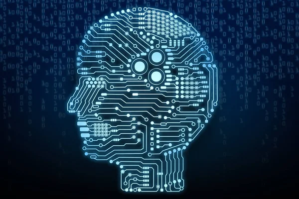 Artificiell intelligens hjärnan — Stockfoto