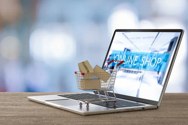 Conceito de compras online — Fotografia de Stock