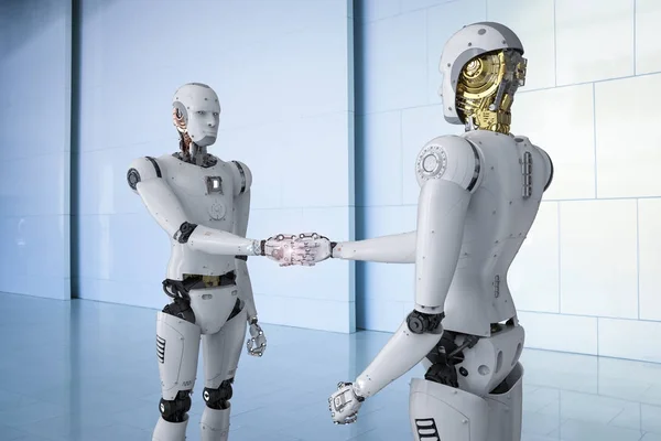 Robot apretón de manos —  Fotos de Stock
