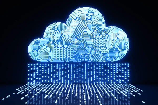 Tecnologia de computação em nuvem — Fotografia de Stock