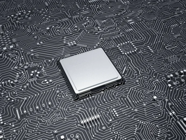 CPU op printplaat — Stockfoto
