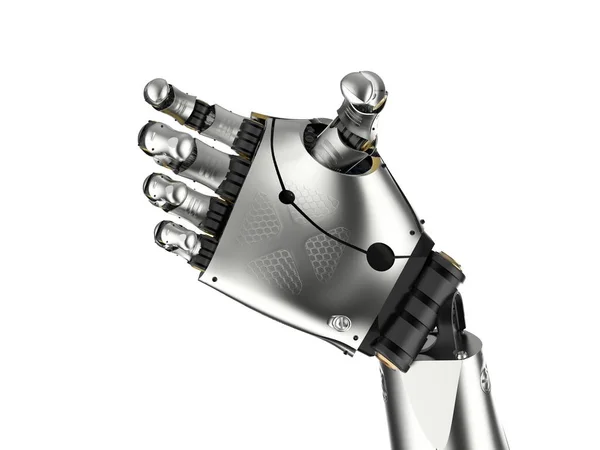 Cyborg rękę na białym tle — Zdjęcie stockowe