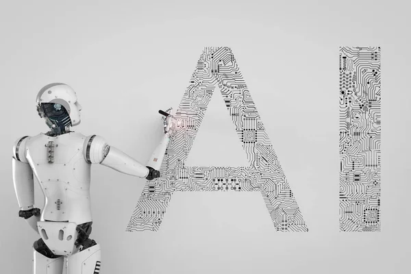 Ai와 로봇 — 스톡 사진