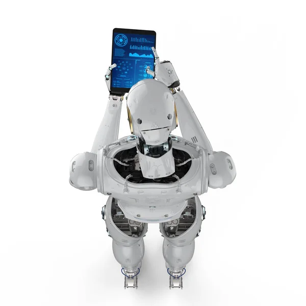 Lavoro robot su tablet — Foto Stock