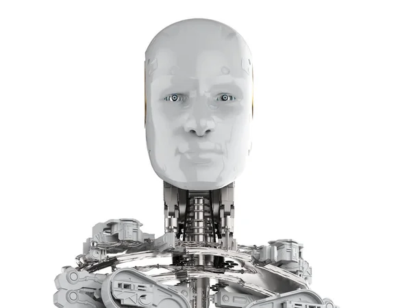 Beyaz android robot — Stok fotoğraf