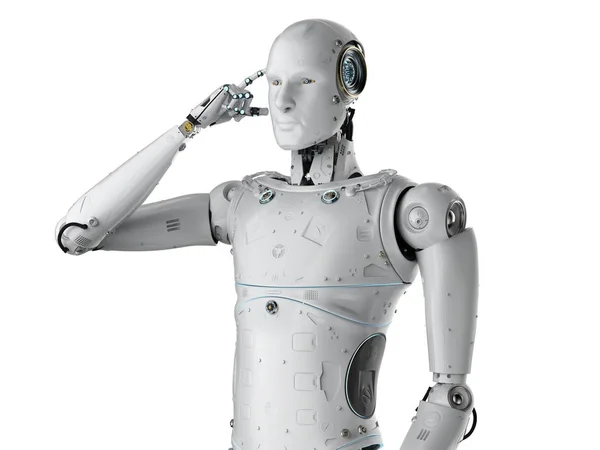 Robottenking eller databehandling – stockfoto