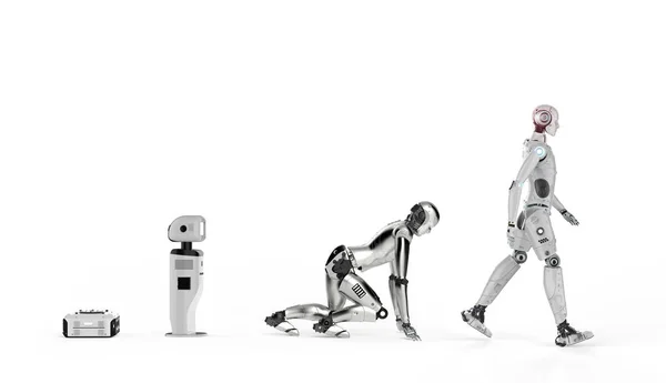 Evoluzione del robot o evoluzione della tecnologia — Foto Stock