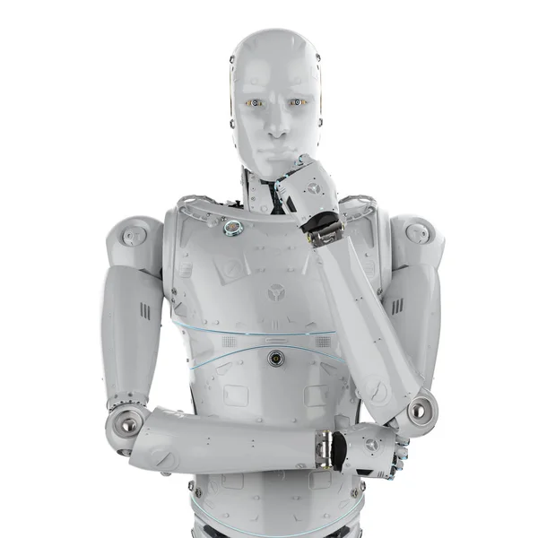 Pensamiento humanoide robot — Foto de Stock