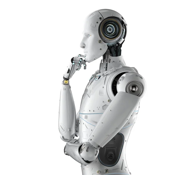 Pensamiento humanoide robot — Foto de Stock