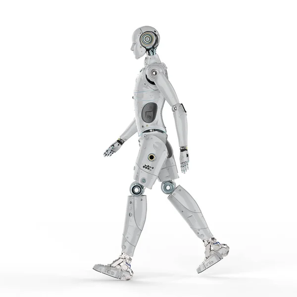 Spacerem Człekokształtny robot — Zdjęcie stockowe