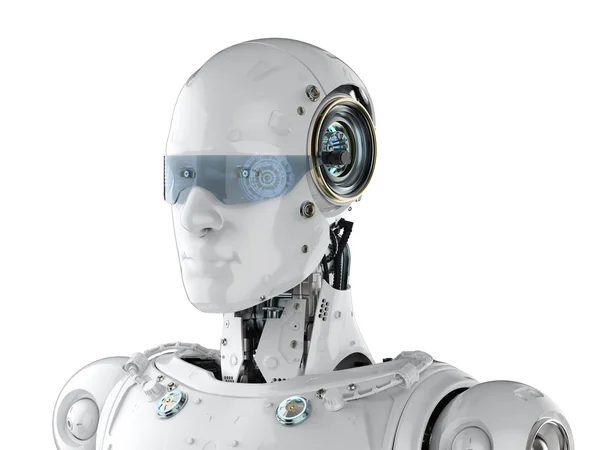 Robot med briller – stockfoto