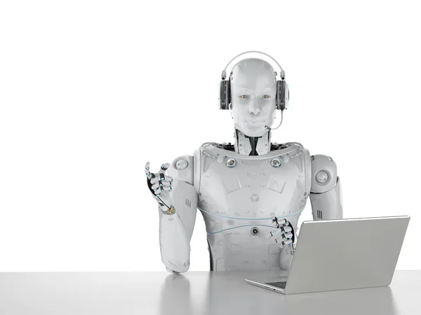 Robot call center — Stock Photo, Image