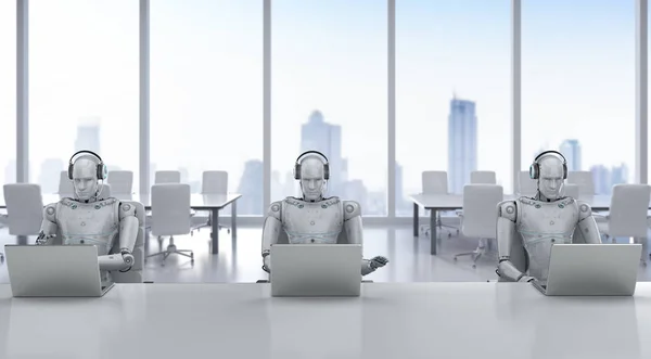 Robot call center — Stock Photo, Image